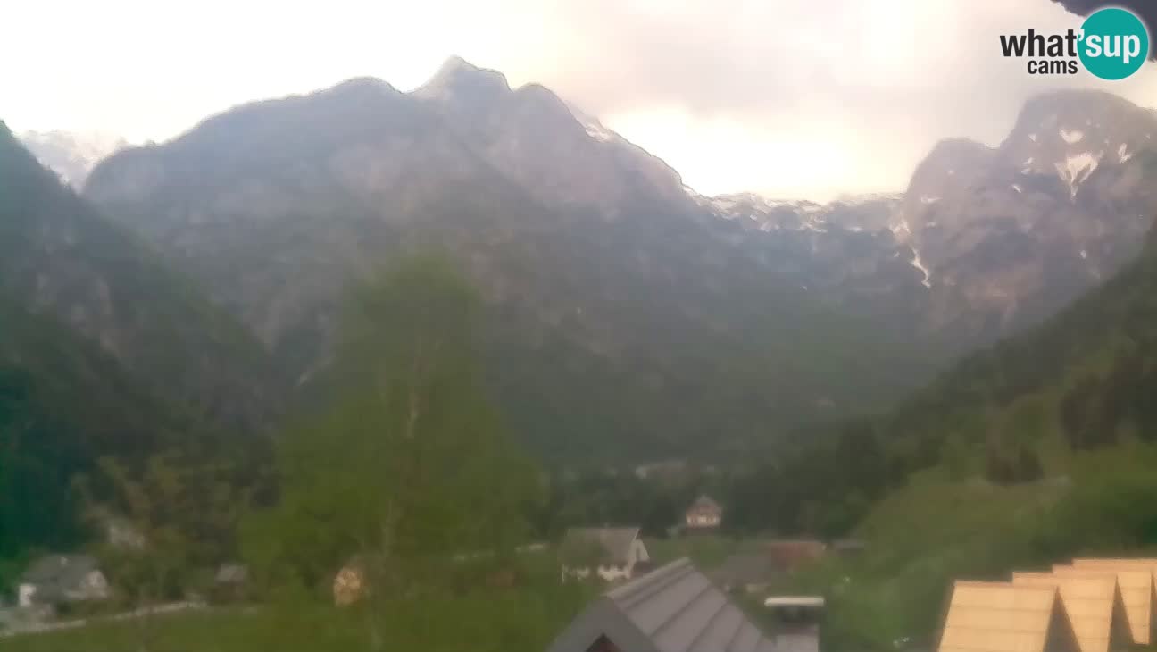 Webcam Trenta – View of Šplevt, Pihavec and Prisojnik