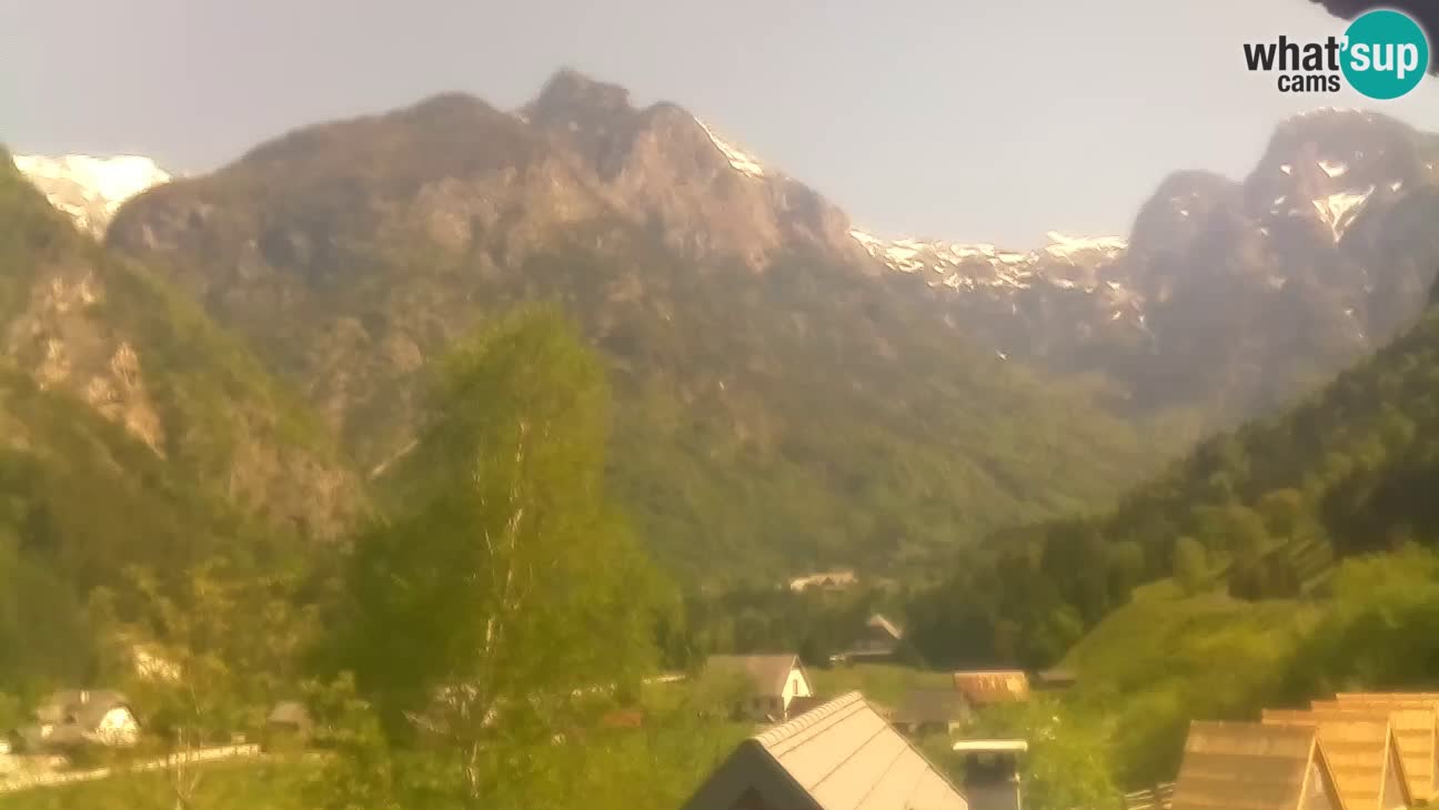 Webcam Trenta – View of Šplevt, Pihavec and Prisojnik