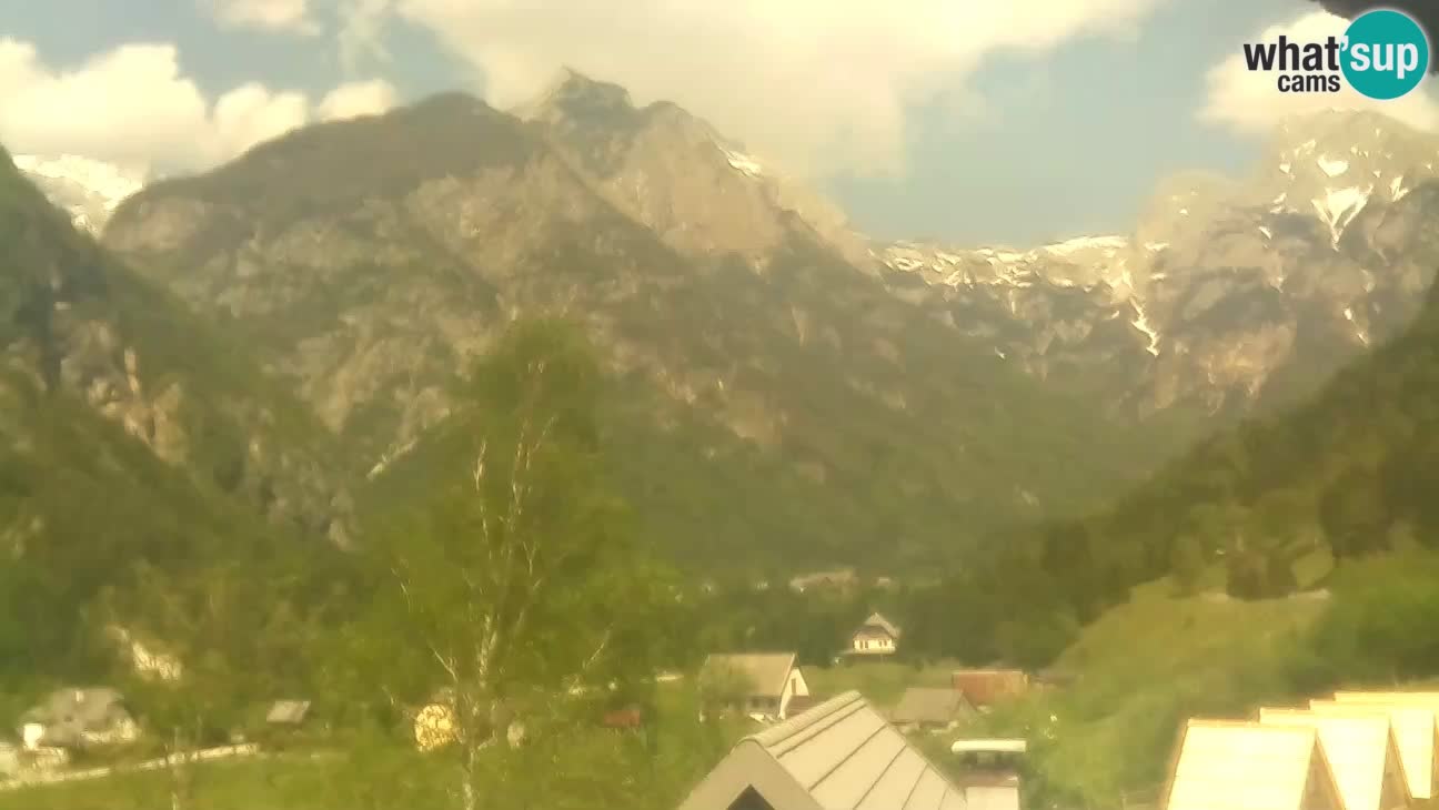 Webcam Trenta – View of Šplevt, Pihavec and Prisojnik
