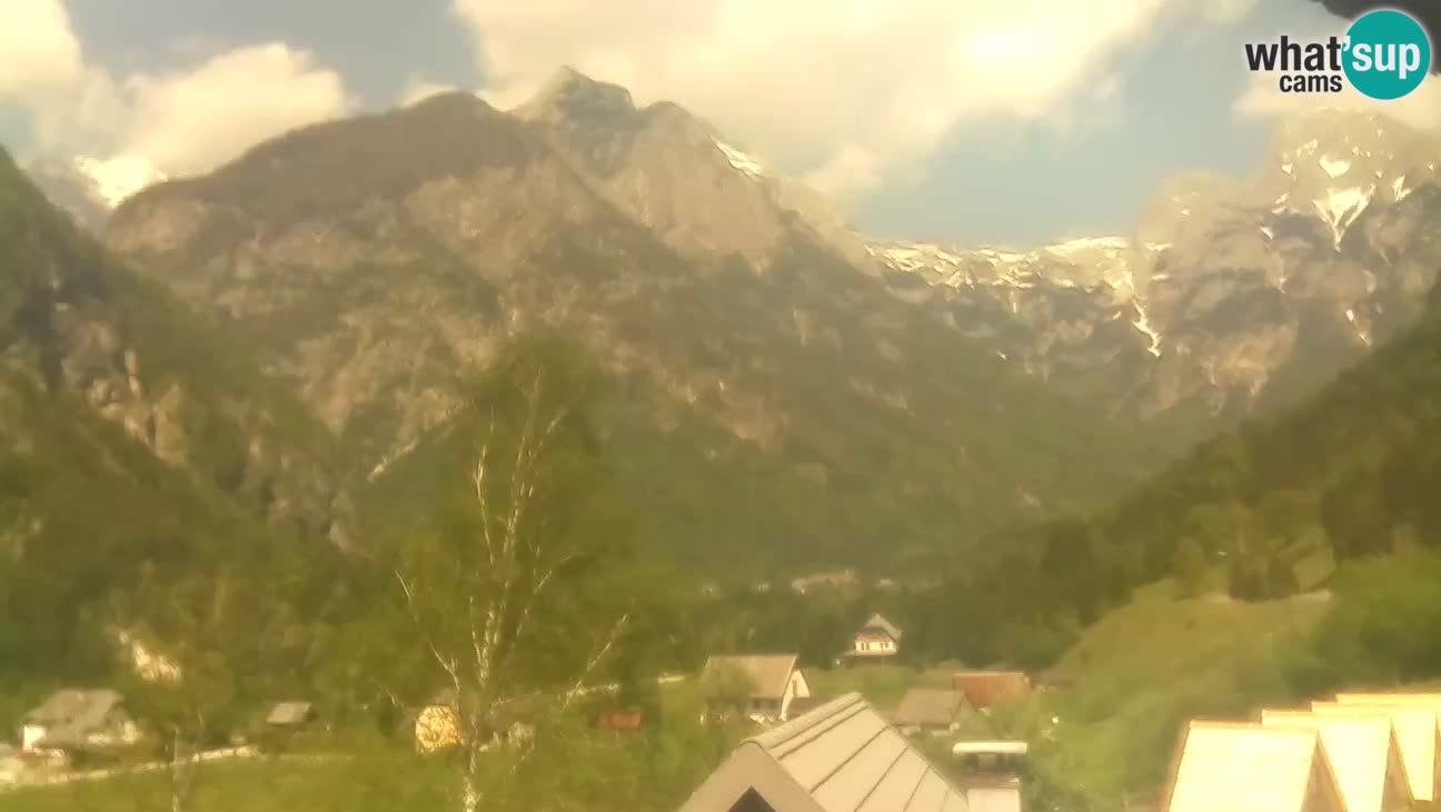 Webcam Trenta – View of Šplevt, Pihavec and Prisojnik
