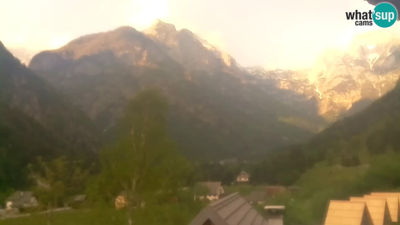 Webcam Trenta – View of Šplevt, Pihavec and Prisojnik