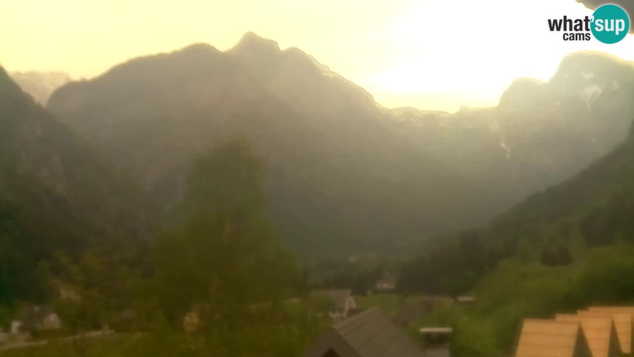 Webcam Trenta – View of Šplevt, Pihavec and Prisojnik