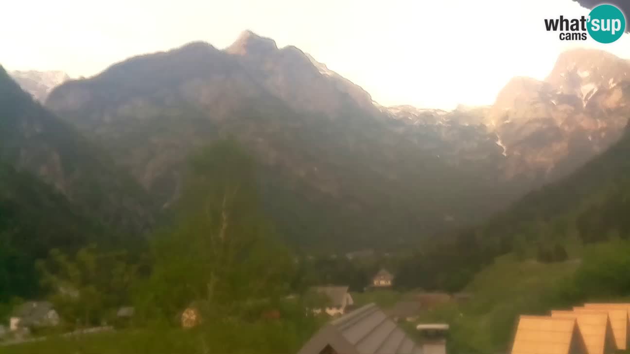 Webcam Trenta – View of Šplevt, Pihavec and Prisojnik