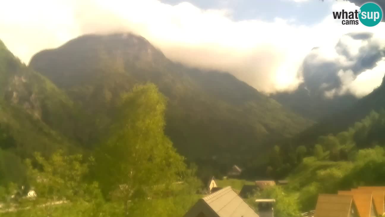 Webcam Trenta – View of Šplevt, Pihavec and Prisojnik
