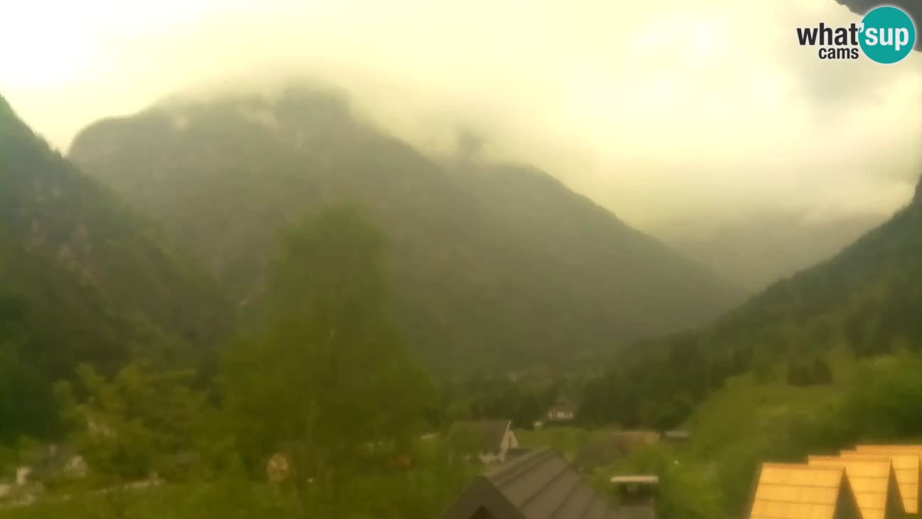 Webcam Trenta – View of Šplevt, Pihavec and Prisojnik