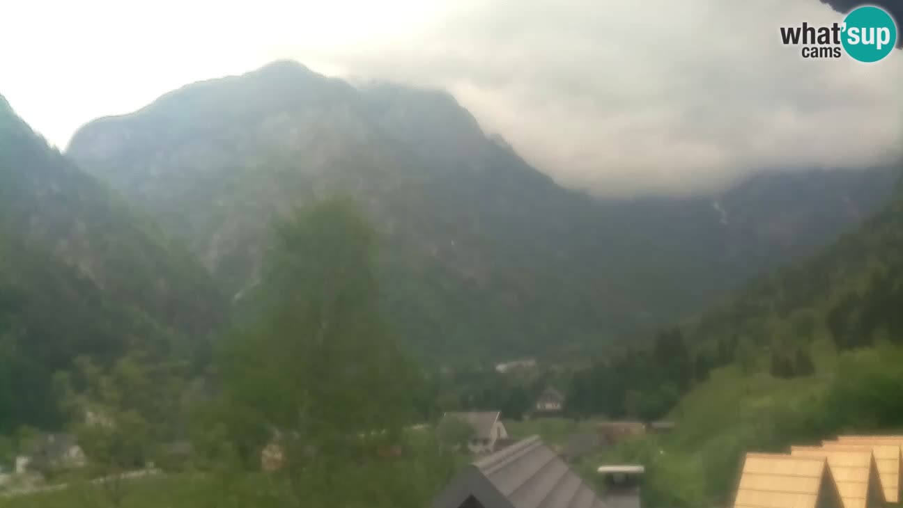Webcam Trenta – View of Šplevt, Pihavec and Prisojnik