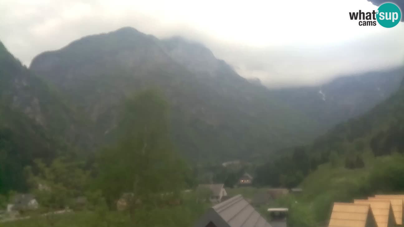 Webcam Trenta – View of Šplevt, Pihavec and Prisojnik