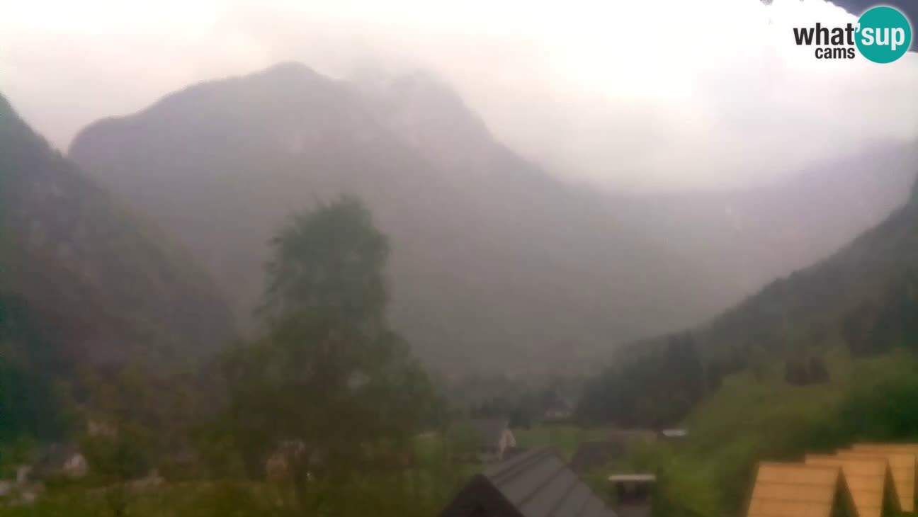 Webcam Trenta – View of Šplevt, Pihavec and Prisojnik