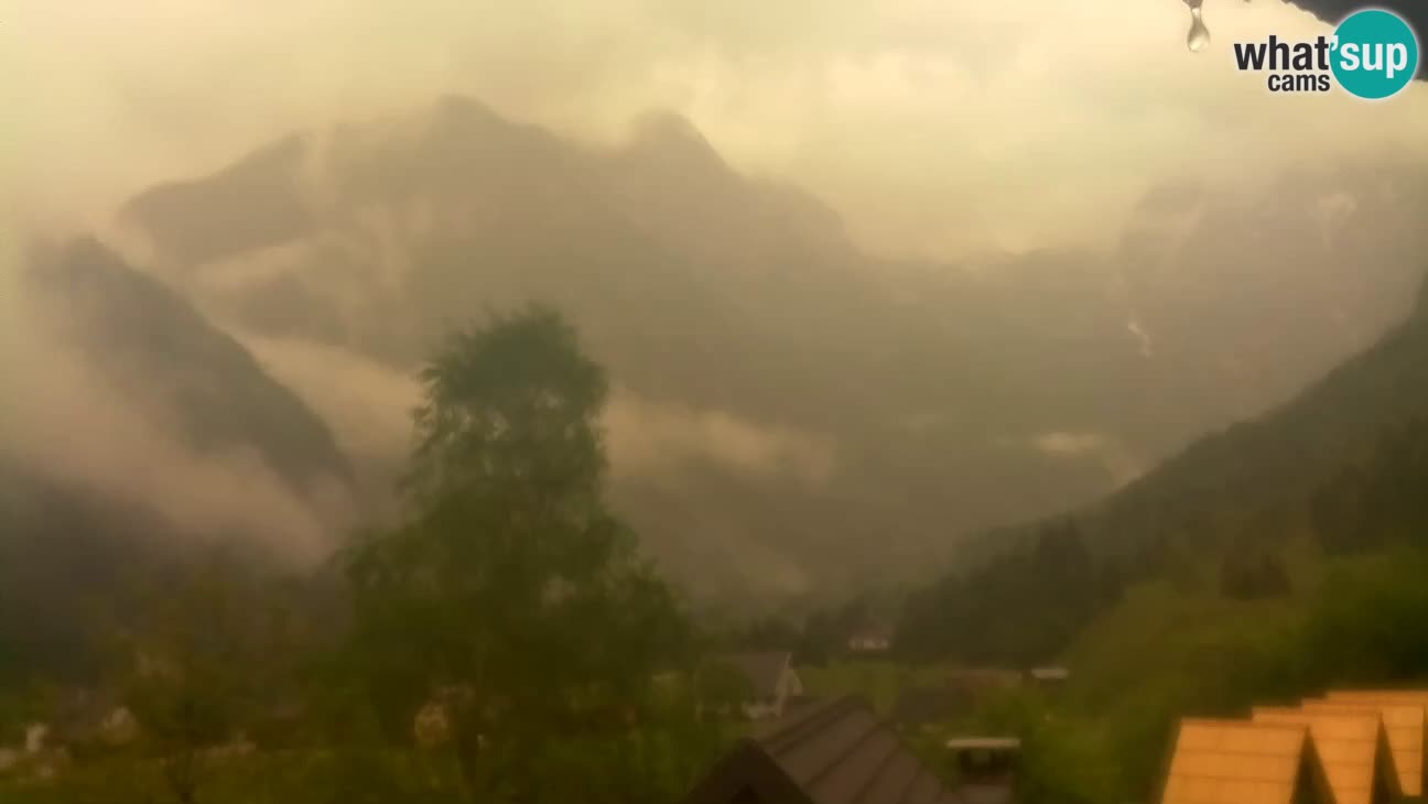 Webcam Trenta – View of Šplevt, Pihavec and Prisojnik