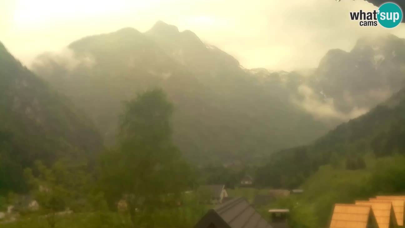 Webcam Trenta – View of Šplevt, Pihavec and Prisojnik