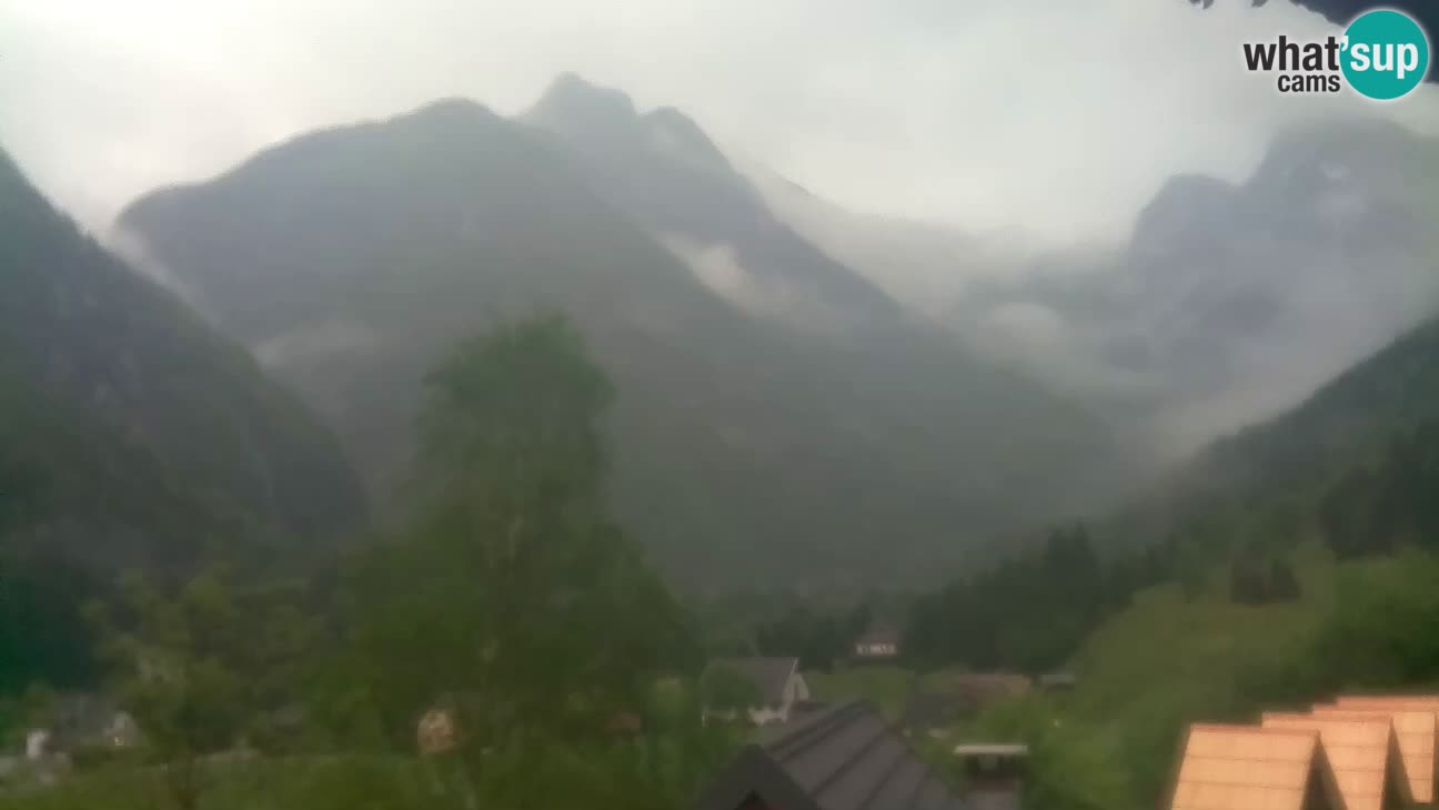 Webcam Trenta – View of Šplevt, Pihavec and Prisojnik