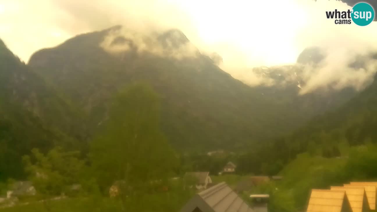 Webcam Trenta – View of Šplevt, Pihavec and Prisojnik