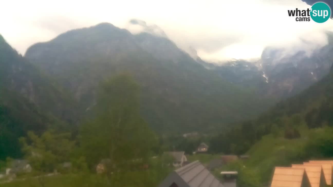 Webcam Trenta – View of Šplevt, Pihavec and Prisojnik