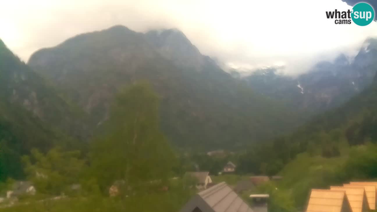 Webcam Trenta – View of Šplevt, Pihavec and Prisojnik