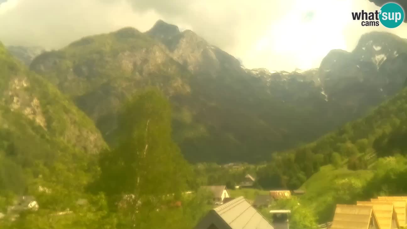 Webcam Trenta – View of Šplevt, Pihavec and Prisojnik
