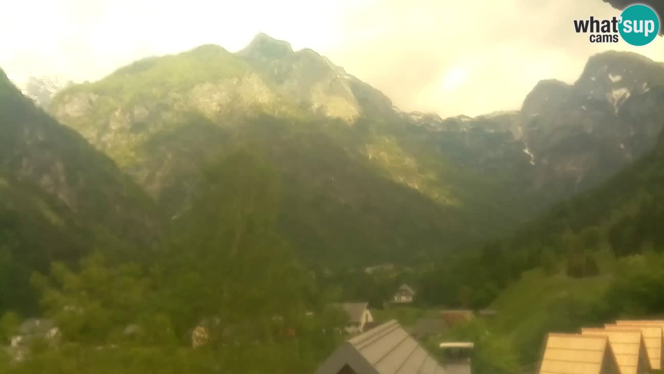 Webcam Trenta – View of Šplevt, Pihavec and Prisojnik