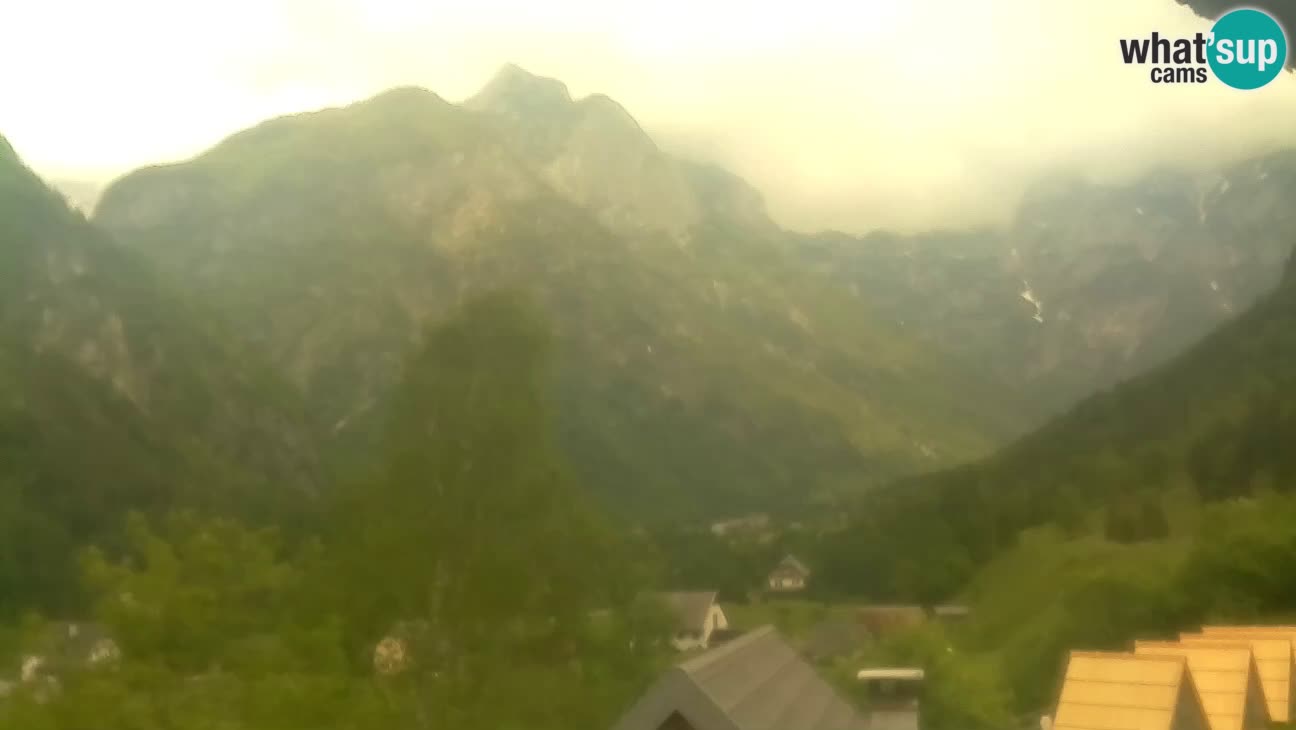Webcam Trenta – View of Šplevt, Pihavec and Prisojnik