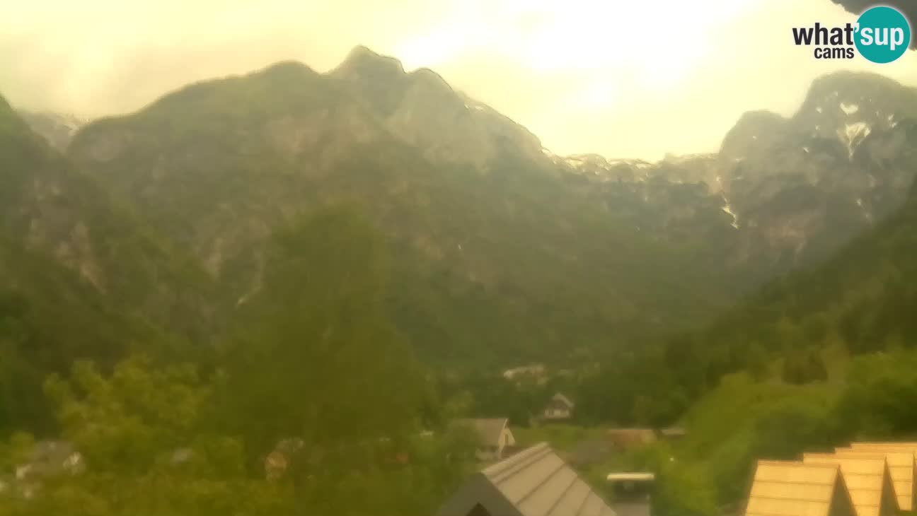 Webcam Trenta – View of Šplevt, Pihavec and Prisojnik