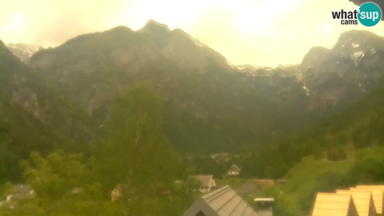 Webcam Trenta – View of Šplevt, Pihavec and Prisojnik