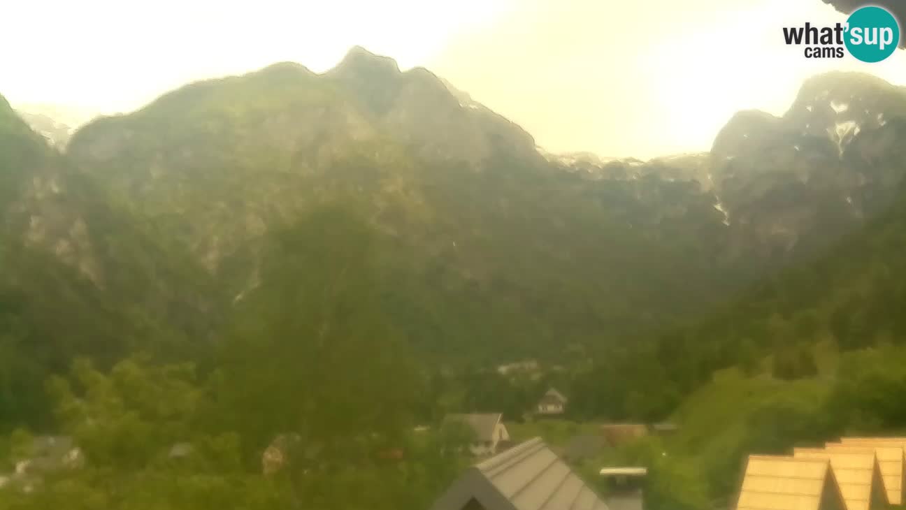 Webcam Trenta – View of Šplevt, Pihavec and Prisojnik