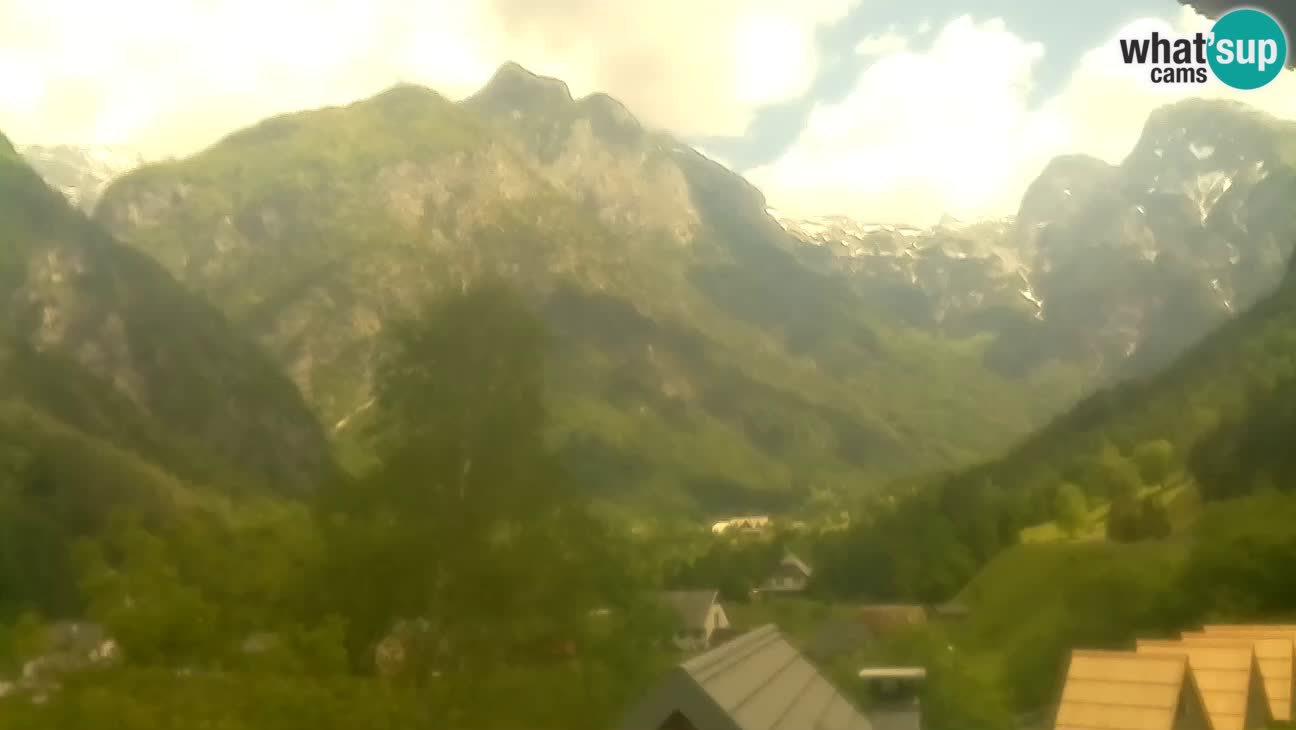 Webcam Trenta – View of Šplevt, Pihavec and Prisojnik
