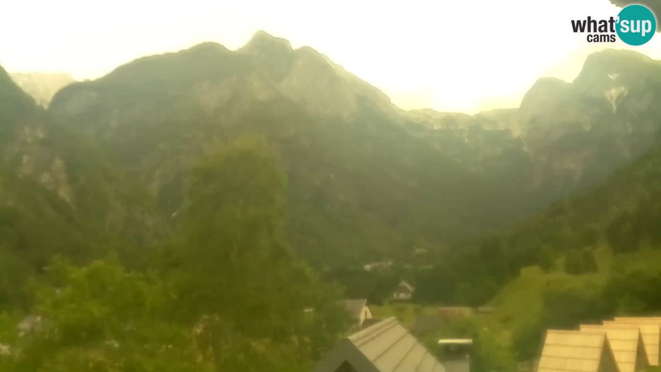 Webcam Trenta – View of Šplevt, Pihavec and Prisojnik