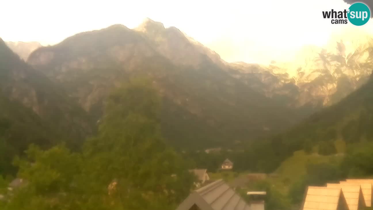 Webcam Trenta – View of Šplevt, Pihavec and Prisojnik