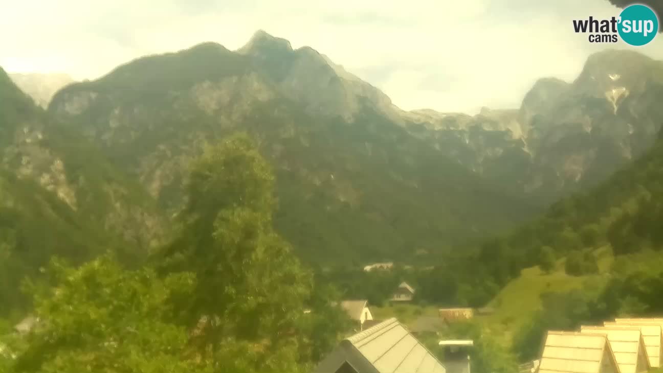 Webcam Trenta – View of Šplevt, Pihavec and Prisojnik