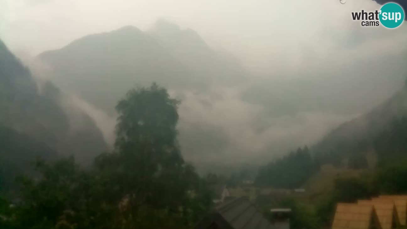 Webcam Trenta – View of Šplevt, Pihavec and Prisojnik