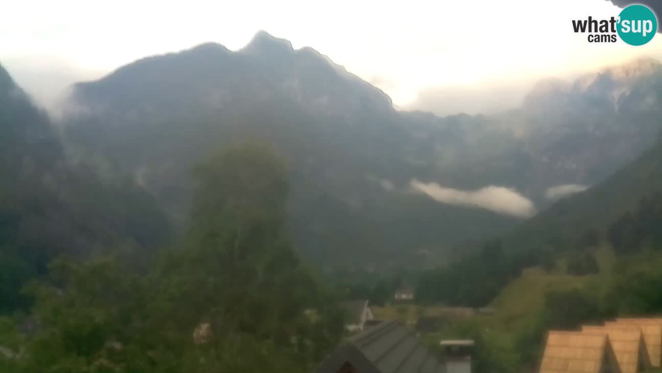 Webcam Trenta – View of Šplevt, Pihavec and Prisojnik