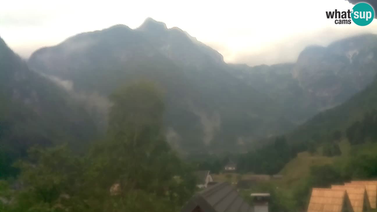 Webcam Trenta – View of Šplevt, Pihavec and Prisojnik