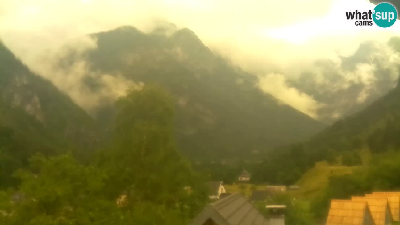 Webcam Trenta – View of Šplevt, Pihavec and Prisojnik