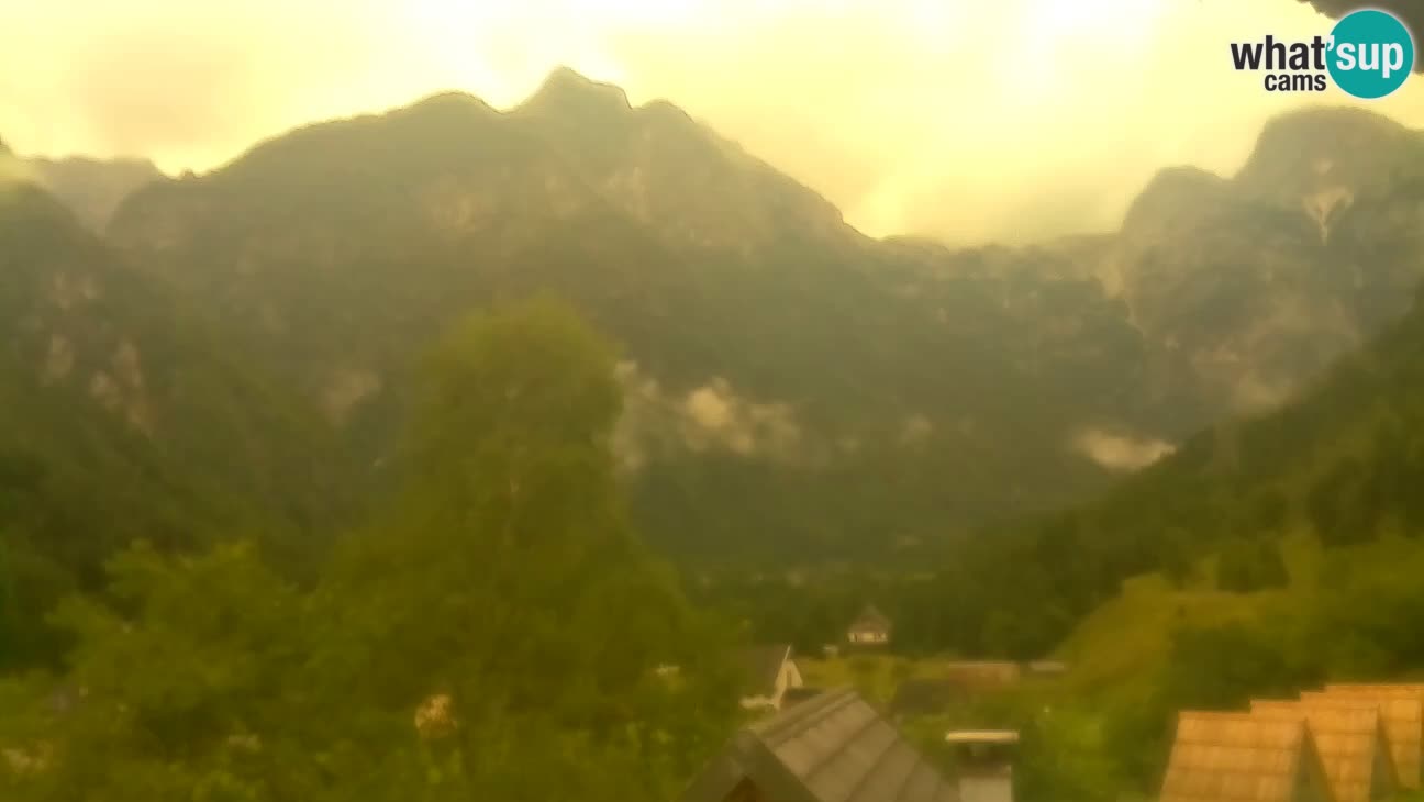 Webcam Trenta – View of Šplevt, Pihavec and Prisojnik