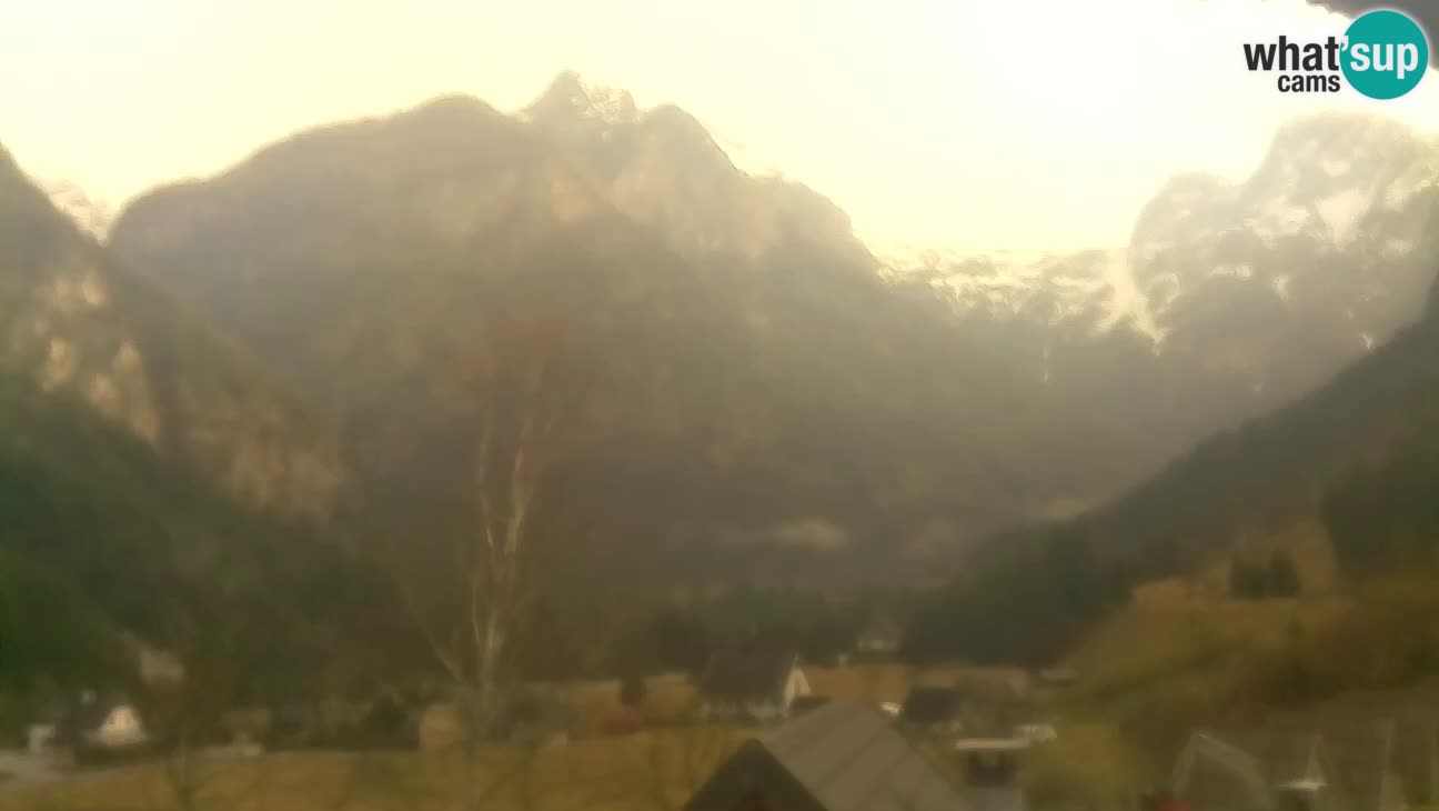 Webcam Trenta – View of Šplevt, Pihavec and Prisojnik