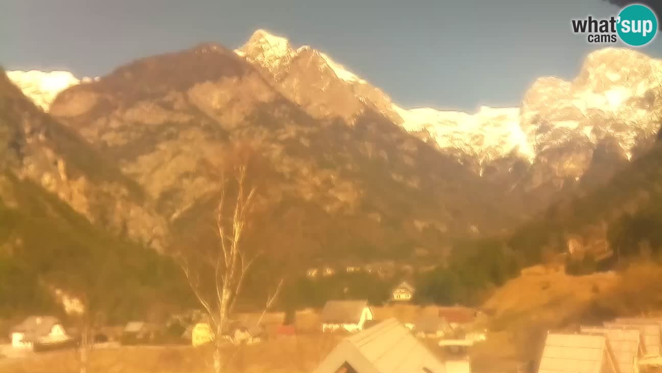 Webcam Trenta – View of Šplevt, Pihavec and Prisojnik