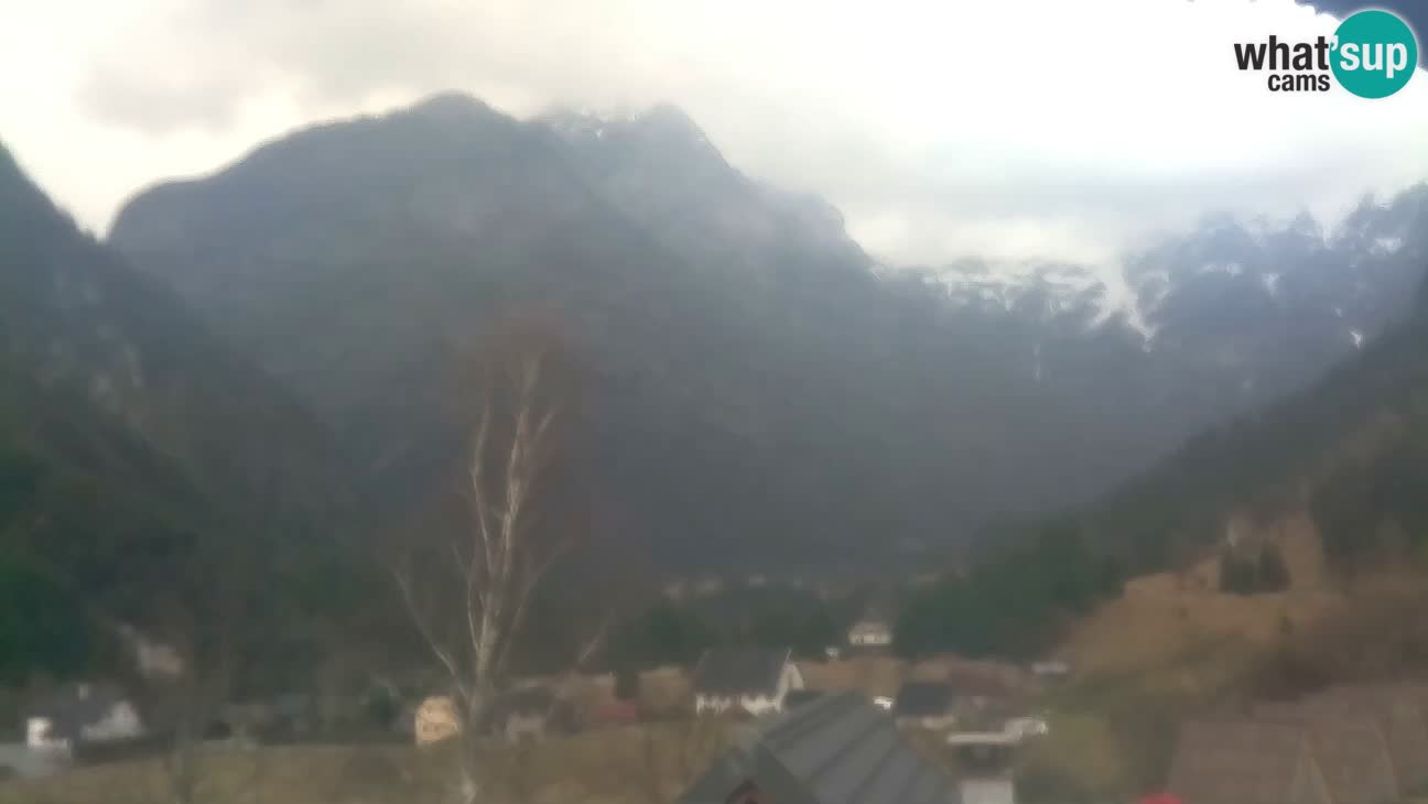 Webcam Trenta – View of Šplevt, Pihavec and Prisojnik