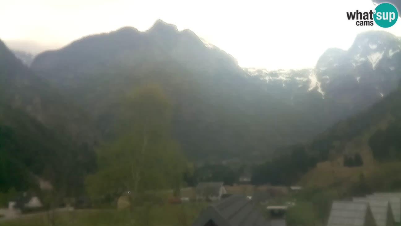 Webcam Trenta – View of Šplevt, Pihavec and Prisojnik