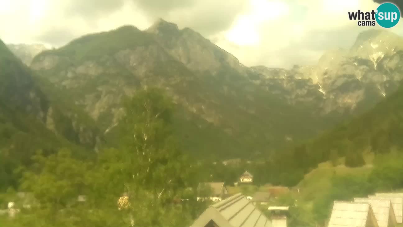 Webcam Trenta – View of Šplevt, Pihavec and Prisojnik