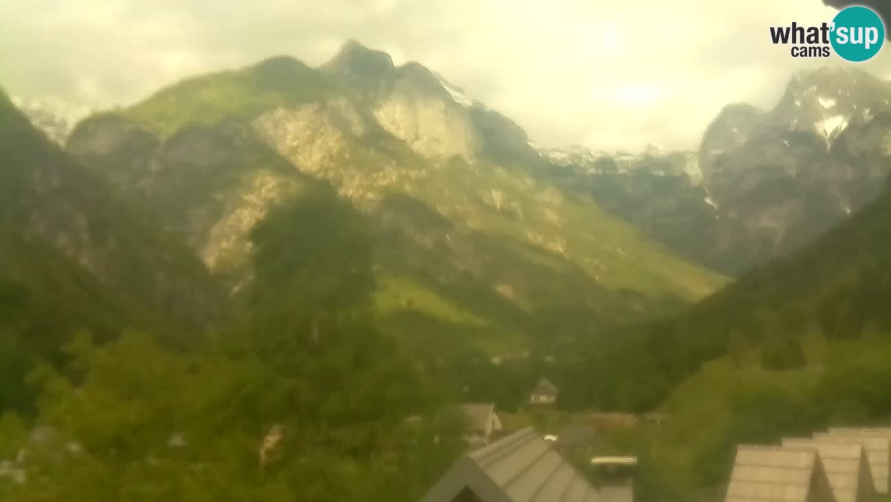 Webcam Trenta – View of Šplevt, Pihavec and Prisojnik