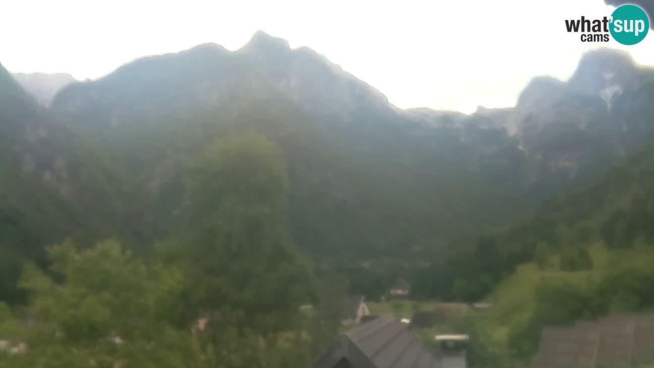Webcam Trenta – View of Šplevt, Pihavec and Prisojnik