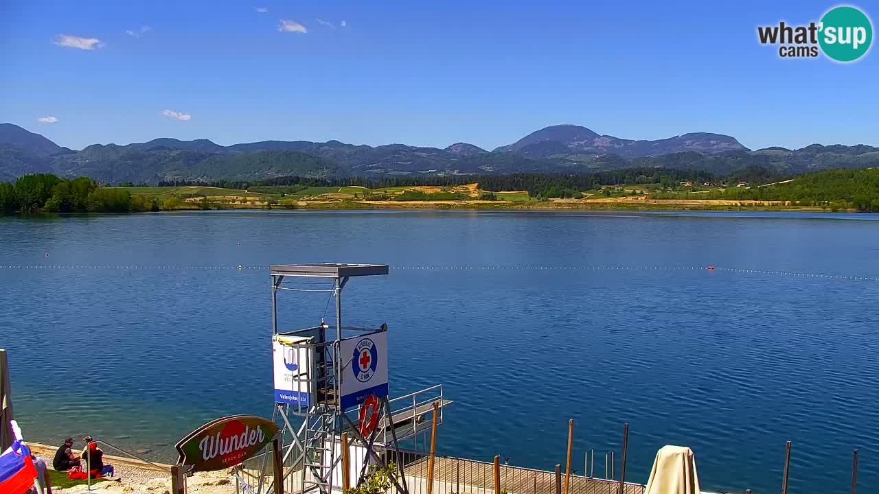 Webcam lago Velenje – Vista en directo desde Velenje Beach