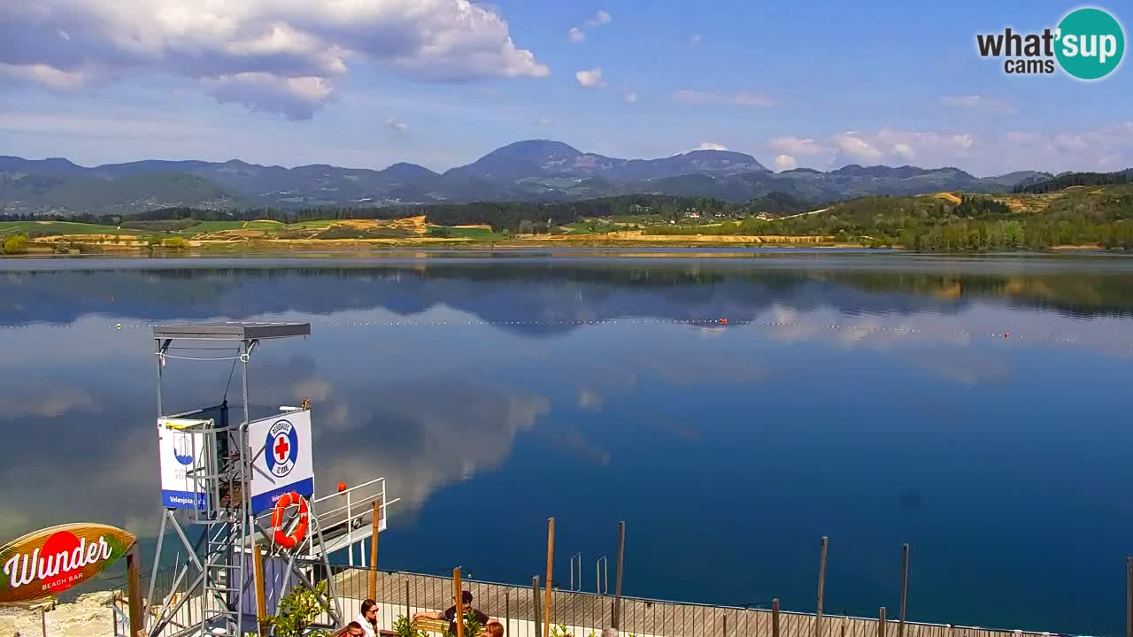 Webcam lago Velenje – Vista en directo desde Velenje Beach