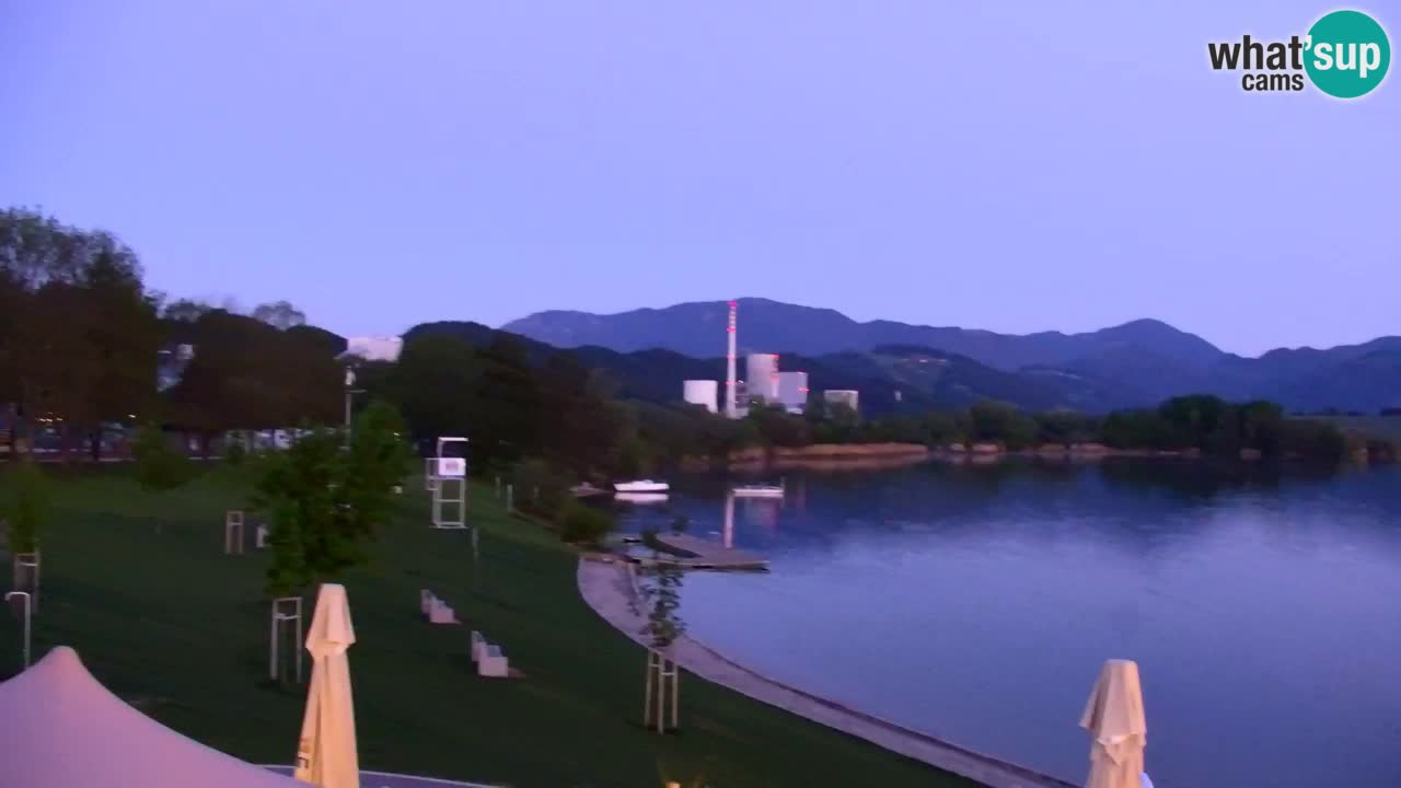 Webcam lago Velenje – Vista en directo desde Velenje Beach