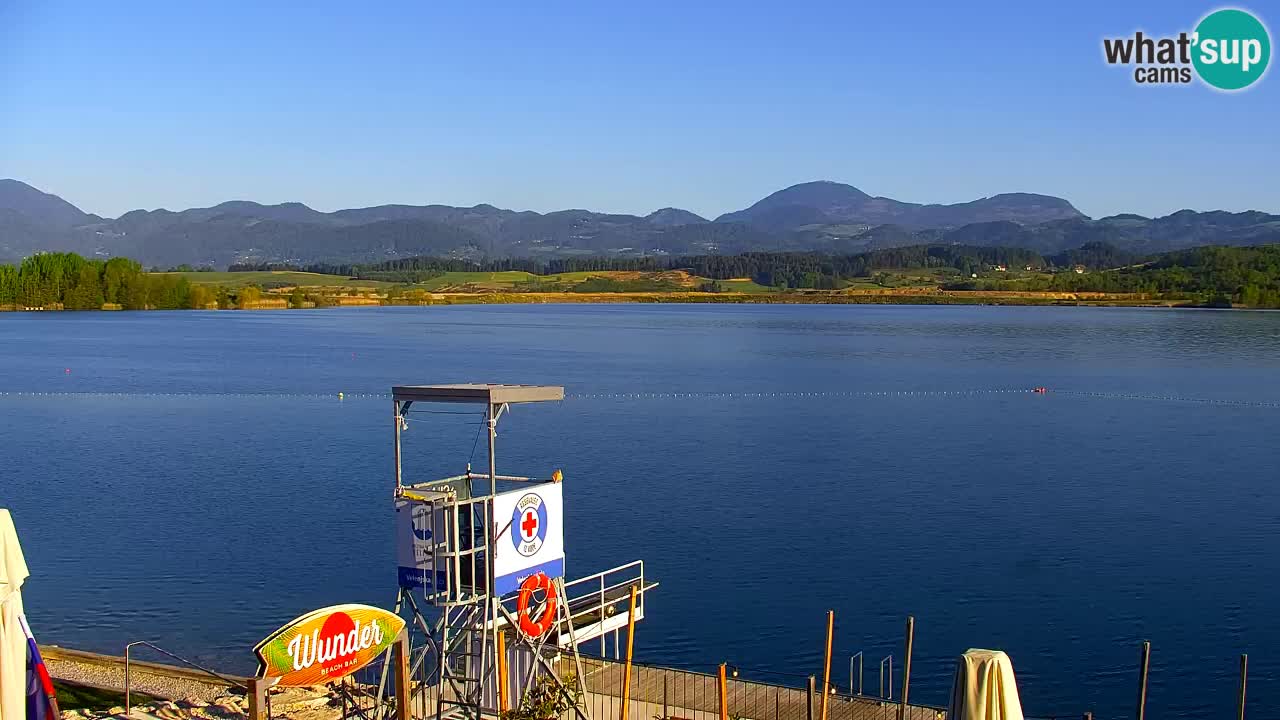 Webcam lago Velenje – Vista en directo desde Velenje Beach