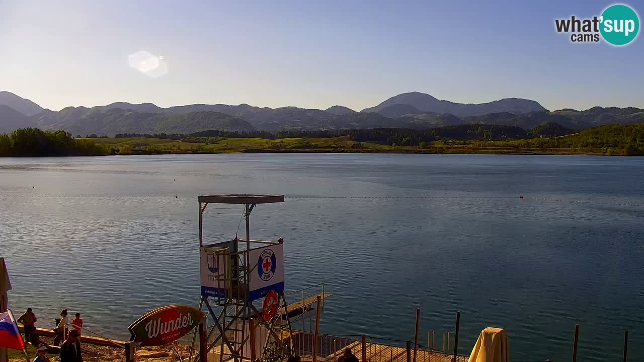 Webcam lac de Velenje – Vue en direct depuis Velenje Beach