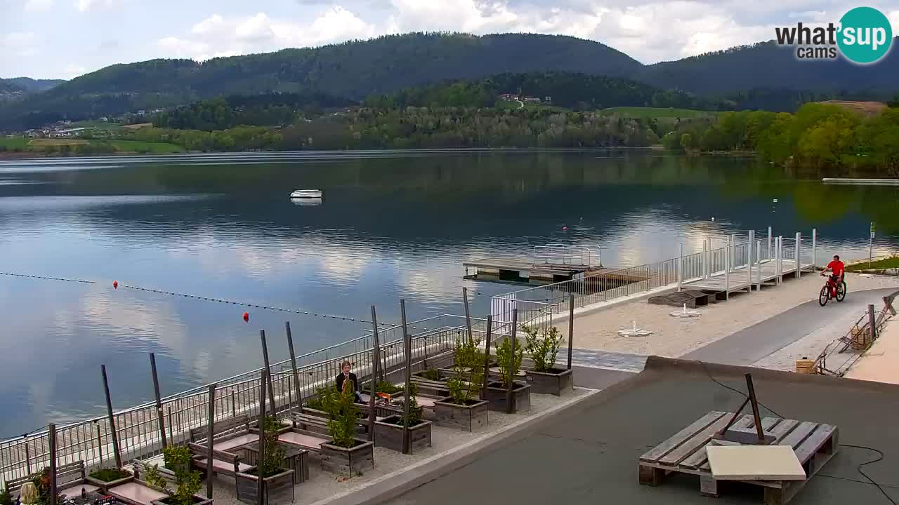 Spletna kamera Velenjsko jezero – Pogled v živo z Velenjske plaže