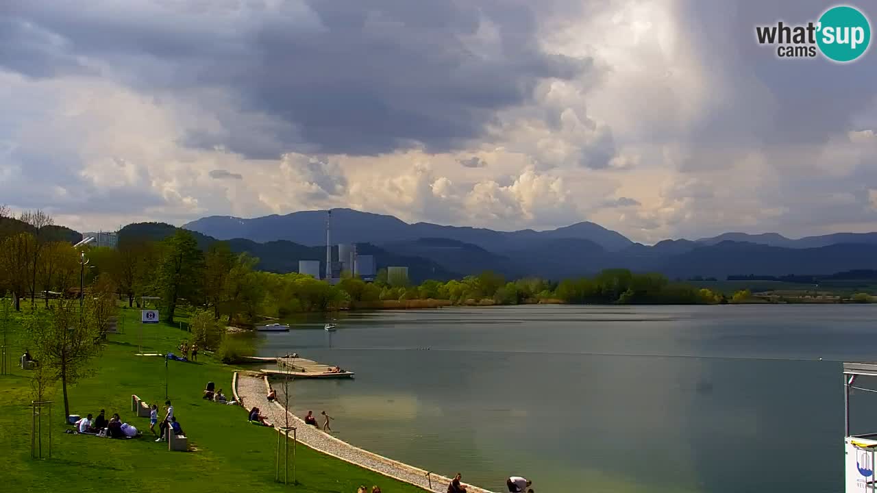 Webcam lago Velenje – Vista en directo desde Velenje Beach