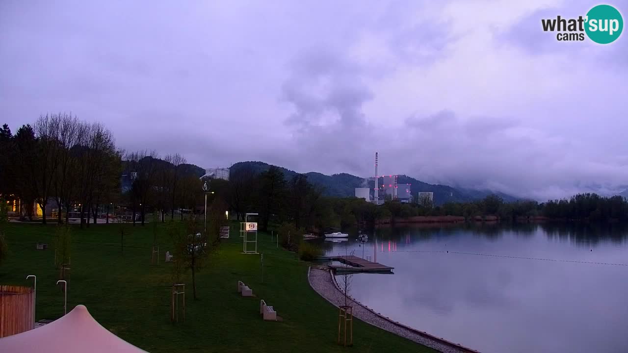 Webcam lago Velenje – Vista en directo desde Velenje Beach