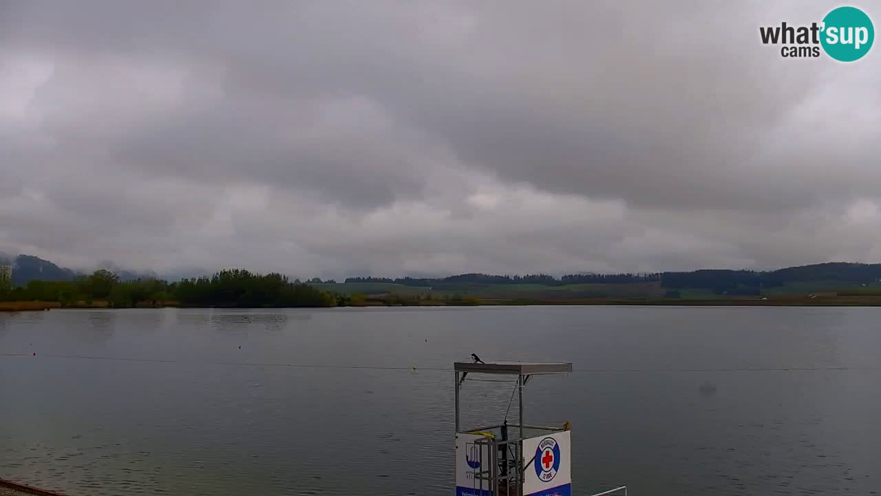 Spletna kamera Velenjsko jezero – Pogled v živo z Velenjske plaže