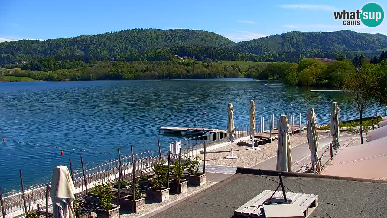 Spletna kamera Velenjsko jezero – Pogled v živo z Velenjske plaže